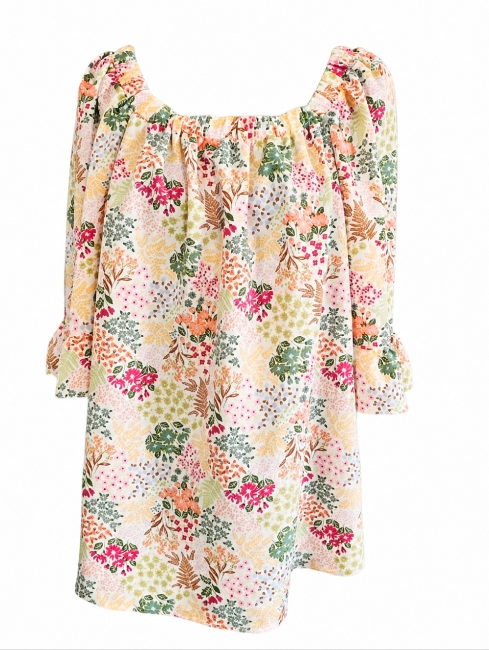 Cy Fashion Floral Print Peasant Blouse